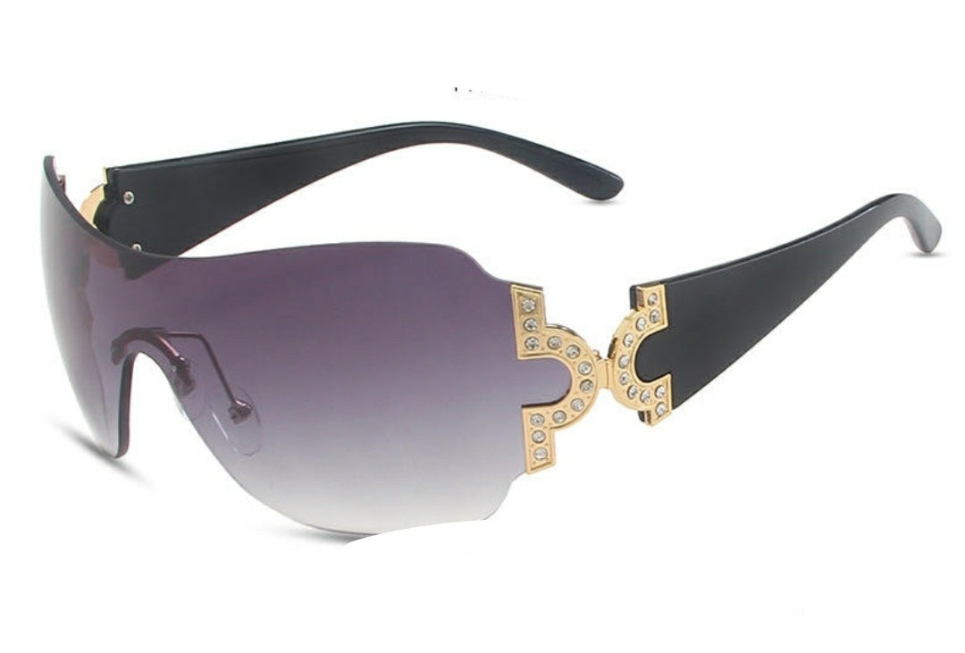 High Quality gafas y2k Retro Diamond Glasses