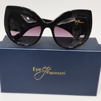 Eye Paparazzi Oversized Vintage Black Sunglasses – Luxury 5-Piece Set for Women