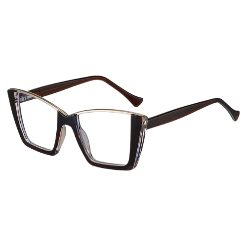 Womens Elegant Luxury Half Rim Square Frames F604