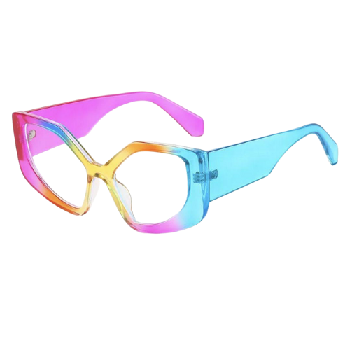 Optical Colorful Thick Glasses Anti BlueLlight